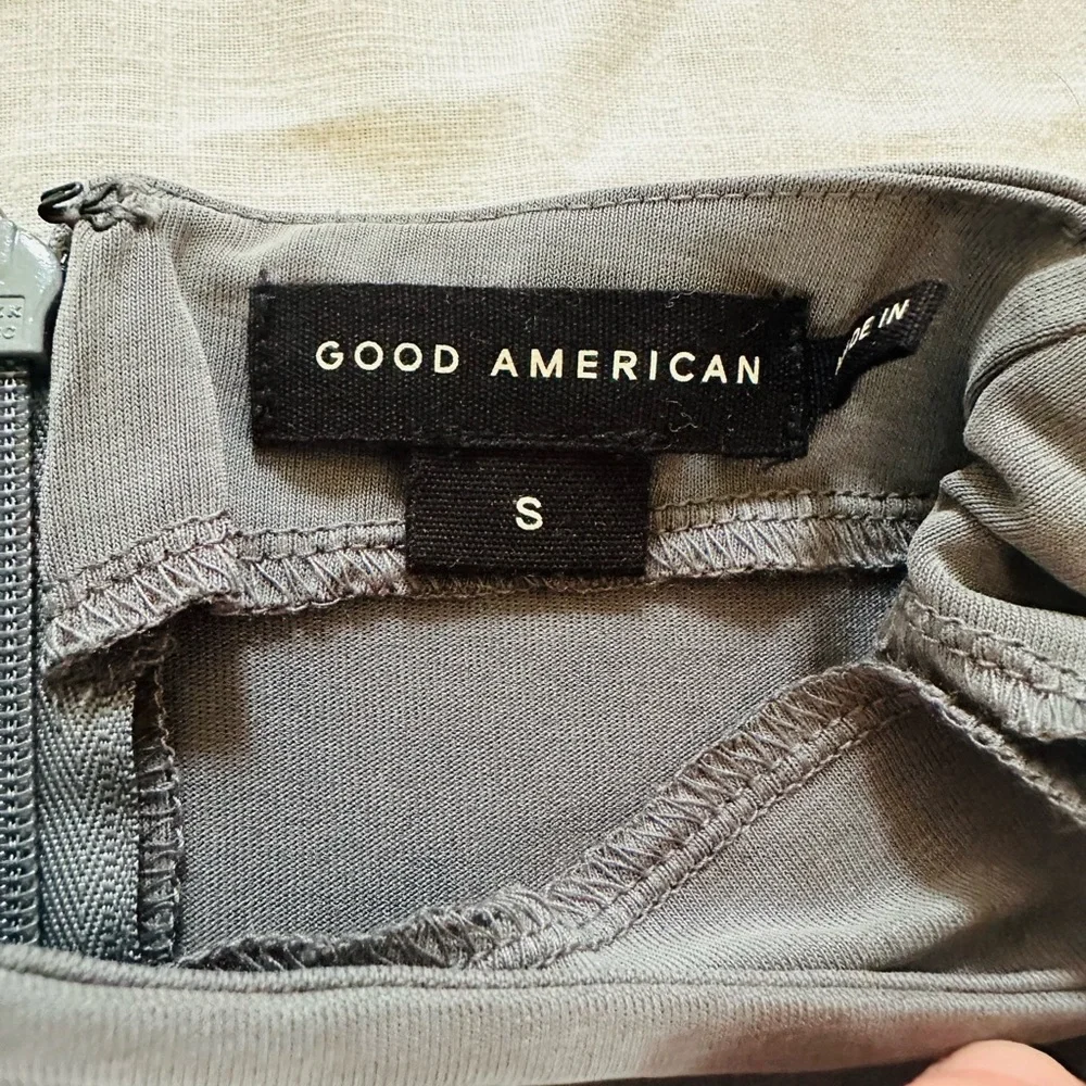 Good American Silver Asymmetrical Mini Dress - Picture 4 of 5